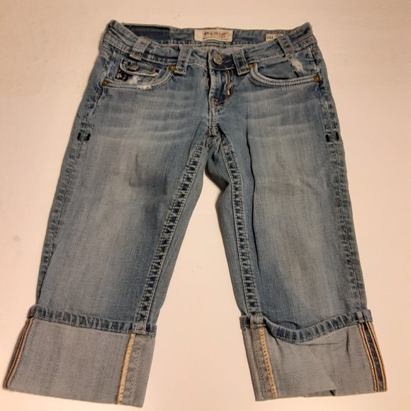 MEK Denim Women's Cuffed Capri Jeans Size 25 - Picture 2 of 8